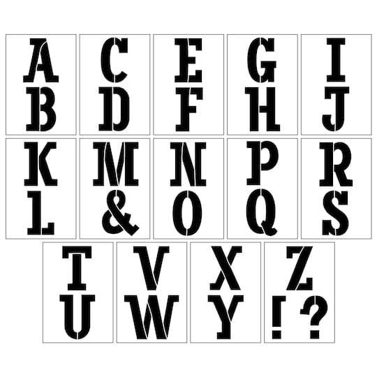 6 Pack: 4.5" Serif Alphabet Stencils by Craft Smart®